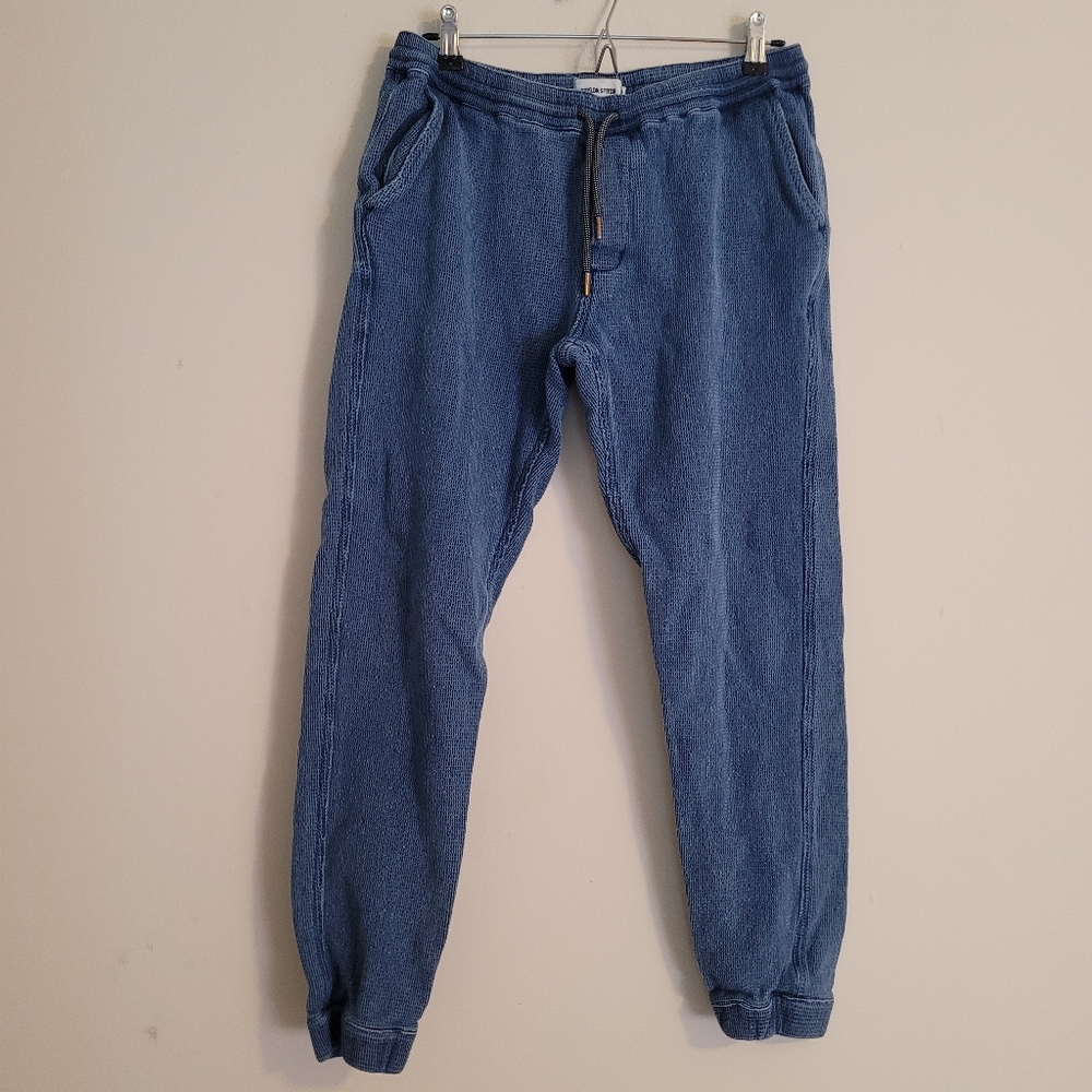Taylor Stitch The Apres Pant Indigo Blue Waffle Men's Medium Jogger
